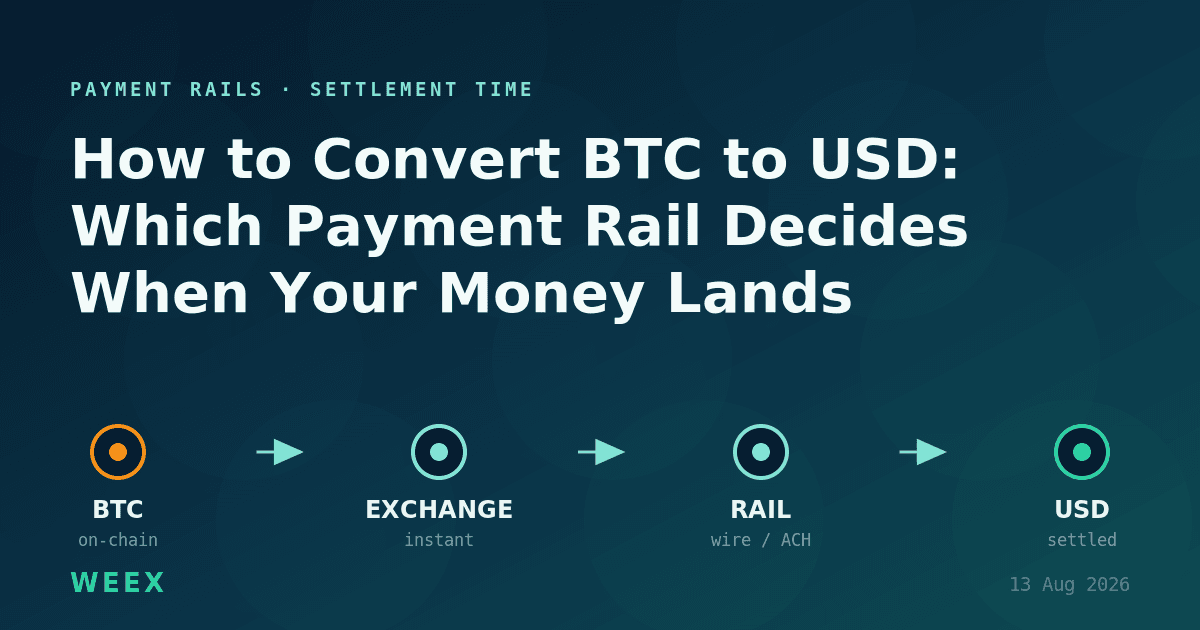 How to Convert BTC to USD: Which Payment Rail Decides When Your Money Lands